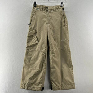 Columbia Convert Snow Pants Boys Youth Sz 8 Board Base TRX  Ski Snowboard Beige